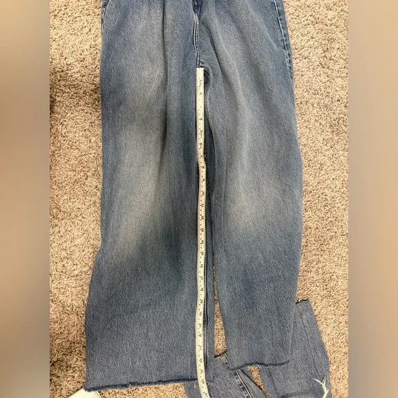 Reformation Pleated Reworked High Rise Wide Leg Jeans -27 - Picture 10 of 13